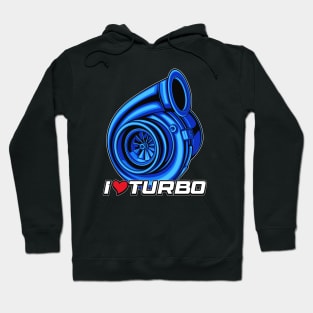 I Love Turbo (Electric Blue) Hoodie